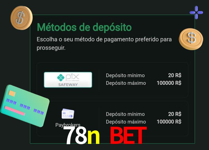 O cassino 78n bet oferece uma grande variedade de métodos de pagamento